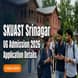 SKUAST Srinagar UG Admission 2026: Apply by May 10; Exam on May 31